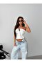 Women's 100% Cotton Denim Bustier – Strapless Buttoned Modern Crop Top - 3