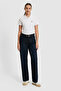 Women's White Polo Collar Basic T-Shirt 50321818-Vr013 - 4