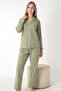 Boydan Buttoned Shirt Long Sleeve Pajama Set Stylish Elegant Classic 09-192 - 2