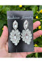 White Crystal Stone Bridal Earrings - 2