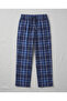 Men's Checkered Pocketed Elastic Waist Cotton Pajama Bottoms – 3-Thread Ribbed - 3
