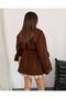 New Season Trend Oversize Belted Brown Cashmere Coat - 6