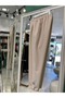 Missemramiss Fabric Pants with Stone Detail - Beige - 38