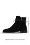 Black Suede-Crocodile Women's Heeled Boots 33Wb18515 - 3