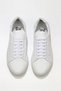 White Leather Men's Sports Shoes 01Mq10706