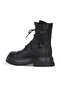 Black Leather Women's Heeled Boots 01Wf3101 - 4