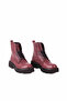 01wr3405ModelClaret Red Leather Women's Flat Boots - 3