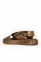 Bronze Leather Women's Flat Sandals 01We1902 - 4