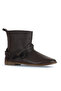 Brown Leather Women's Flat Boots 01Wd3509 - 2