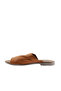 Tan Leather Women's Flat Slippers 01Wq2009 - 3