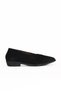 Black Nubuck Women's Heeled Ballerinas 01Wd3600