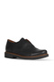 Black Leather Women's Low Heel Shoes 01Wf2200 - 3