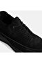 Men's Black Lace-Up Nubuck Leather Sports Shoes - 6