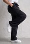 Elastic Waist Wide Leg Relaxed Fit Girls School Sweatpants with Cargo Pockets - 3