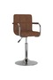 Scaun de bar, maro, material textil - 2