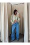 بنطلون جينز بوي فريند بقصة واسعة من الأسفل - أزرق - 3