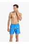 Blue Patterned Men's Swimsuit 10042 Shoes - 3
