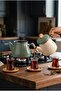 Lumino - Enamel Teapot Set with Bamboo Handles Green - 2