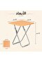 طاولة قابلة للطي مربعة 70 × 70 سم - لون خشبي فاتح-RQ-31018 - 4