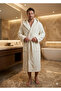 Hooded Bathrobe, Curly Bathrobe, 100% Cotton, Bath Sauna Bathrobe Women / Men Unisex Bathrobe - 3