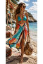 Elena New Rainbow Satin Pareo (لا يمكن الرؤية من خلاله)