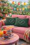 2-Piece Ds79 - Double-Sided Rectangular Throw Pillow Cover