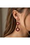 Women's Red Bow Earrings Bijouterie Trendy Stylish Gift