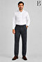 Relaxed Fit Classic Lycra Cotton Men's Dad Black Linen Trousers