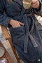 Hooded Bathrobe, Curly Bathrobe, 100% Cotton, Hammam Sauna Bathrobe, Women's / Men's Unisex Bathrobe - 4