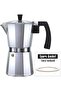 Aluminum Espresso Coffee Maker 6 Cup Moka Pot | Classic Italian Style Stovetop Percolator | Durable Handle, Safety Valve & Extra Silicone Gasket | For Gas & Electric Stove - 4