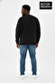 Men's Plus Size Handwritten California Printed Crew Neck Thin Sweatshirt Spr26Bsw956-7 - 2