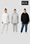 Women's Plus Size 3-Piece Set Hooded Tunic Slim Sweatshirt Spr26Btk991+3