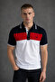100% Cotton Men's Polo Collar T-shirt, Colorful Striped Short Sleeve Split Model