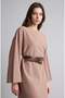 Loose Fit Crew Neck Linen Blend Long Sleeve Dress H3740Ax26Sm - 5