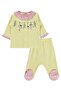 1-9 Months Pajama Set with Ruffle Booties - Yellow - 2