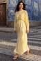 Dress with Gathered Detail and Cape Yellow 9433-E - 2