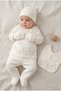 Baby Girl Lace Flower Embroidered 100% Cotton 0-3 Months 5-Piece Newborn Hospital Release Zibin Set