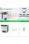 Collapsible Kitchen Trash Can 2 Gallon, Wall Mounted for Cabinet Door, White