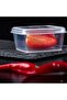50-Pack 2oz Disposable Square Sauce Cups, Integrated Lid Design, PP Material