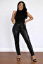 Women's High Waist Belted Leather Pants