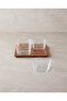Dainty Wood-Glass 5 Piece Presentation Tray 10X5 cm Transparent - 2