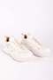 Women's Thick Sole Sports Shoes & Sneakers Beige - White