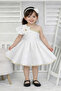 Girls' White Floral Dress - 2