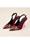 Turquoise Embroidery Detailed Heeled Shoes - 4