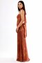 Strapless Floral Print Tulle Belted Bodycon Maxi Dress - 3