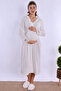 Cotton Fabric Maternity Set with Breastfeeding Features Effortt |   4 Pieces - Ecru - 7