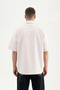 Men's Floral Embroidered Oversize Shirt Stone - 3