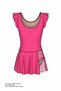 Girl's Ruffle Detailed Pink Skirted Dress Swimsuit - 3