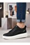 BA0548 BOA Thick High Sole Black Lace-Up Sports Men's Shoes - 6