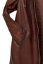 Daniela Women Brown Hooded Long Oversized Leather Coat 25Wge5328Nc - 8